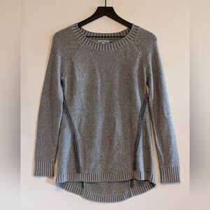 Toad&Co 100% Merino Wool Gray Pullover Sweater Hi Low Small Hiking Soft Warm